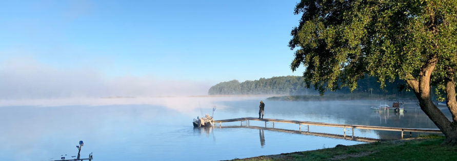 Widok na Jezioro Lubie z Ośrodka Taurus