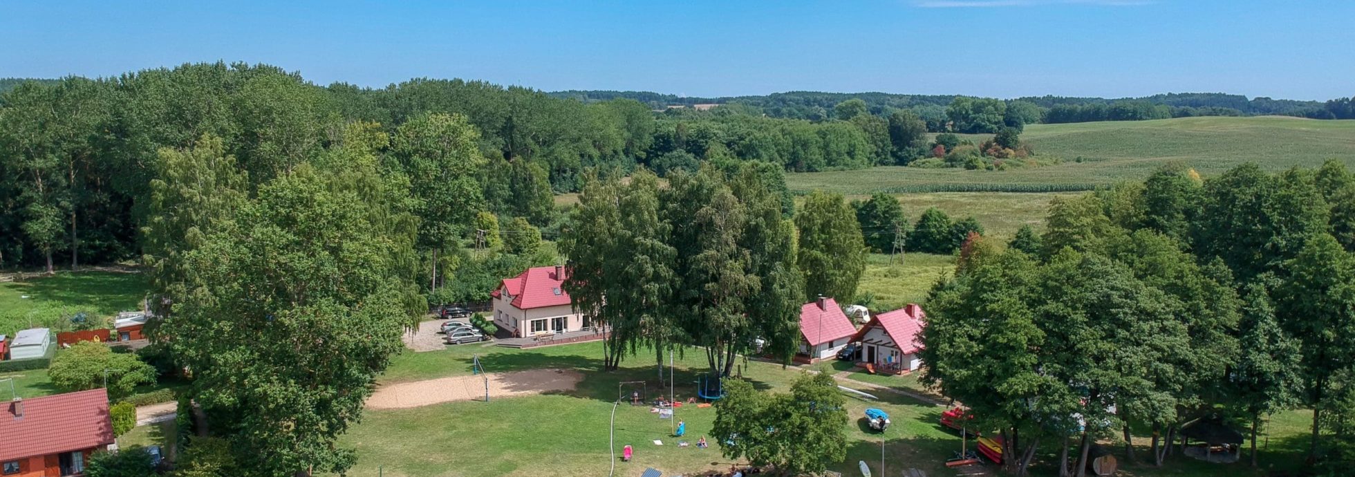 View from the drone on the Ośrodek Taurus Linowno